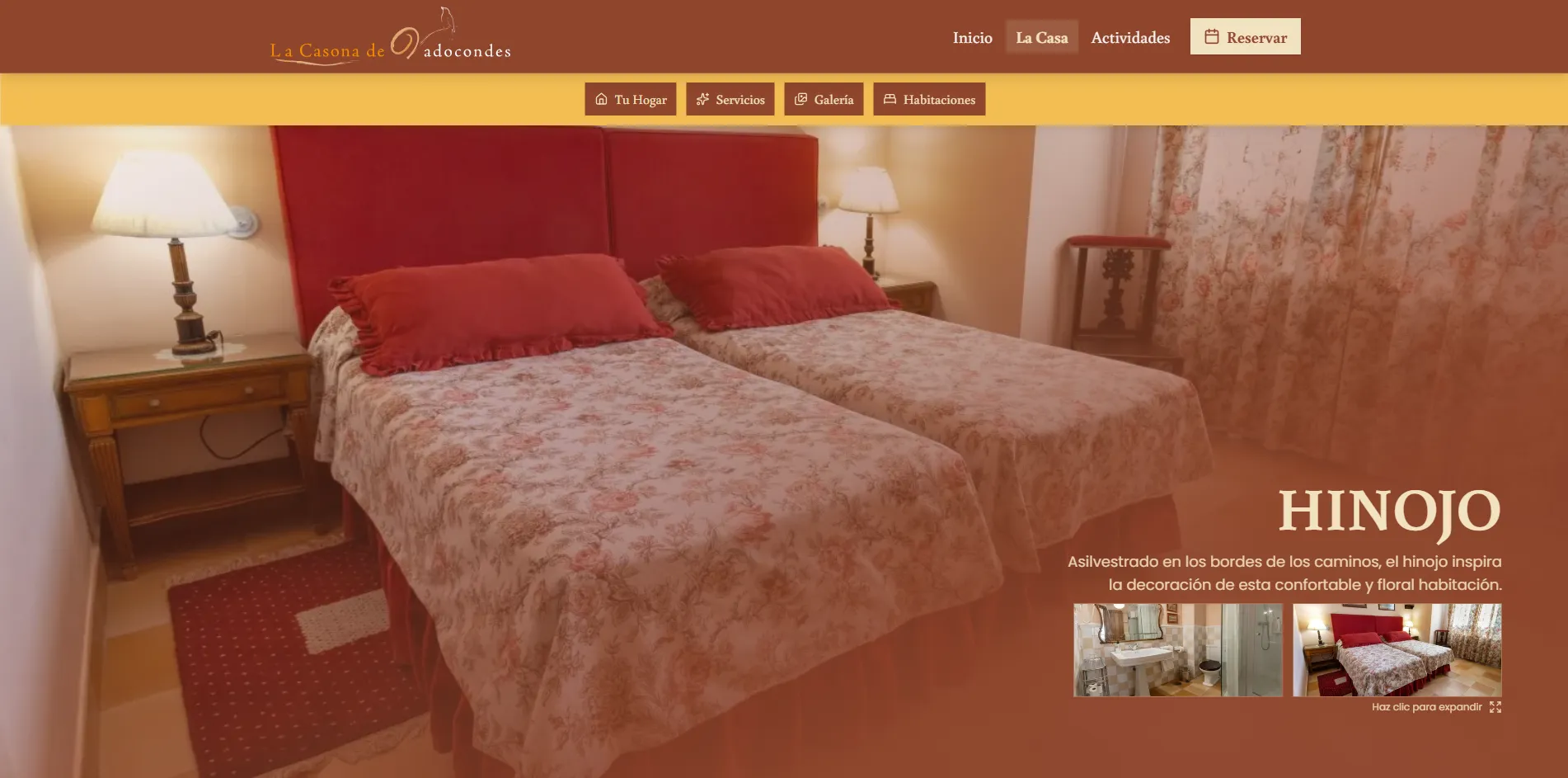 Habitaciones y espacios de la Casona de Vadocondes